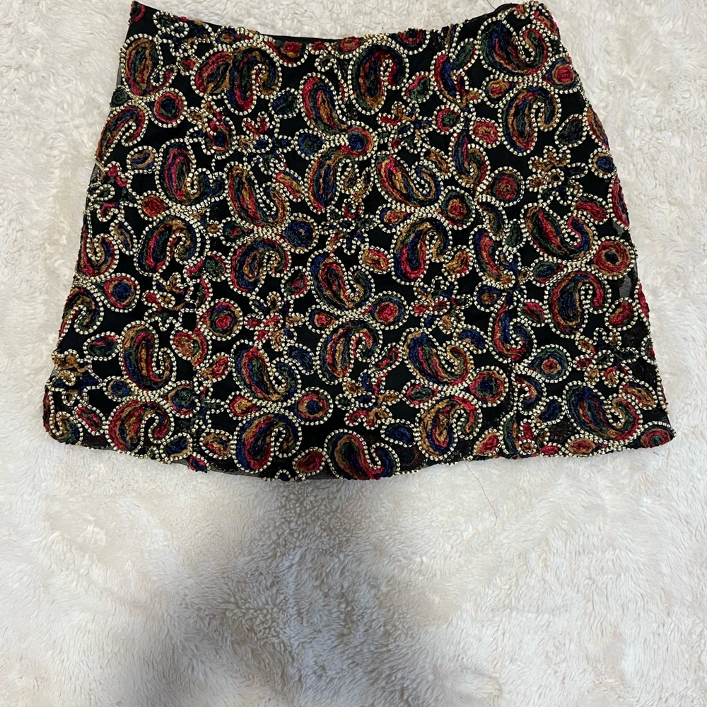 Zara Colorful Sparkle Mini Skirt